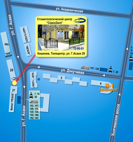 Address of Dental clinic in Chisinau